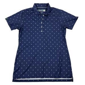 Donald Ross Sportswear Pinehurst TARTAN COLLECTION Blue Putterboy Polo S/S Sz S